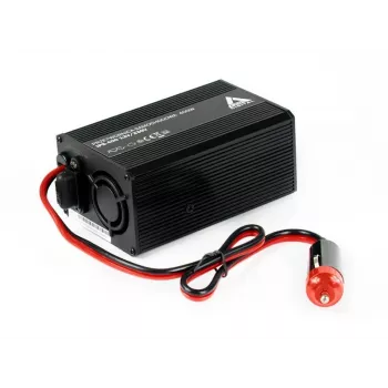 AZO Digital IPS-400 400W 12V DC σε 230V AC Μετατροπέας με τροποποιημένο ημιτονοειδές κύμα, πρίζα Schuko, ακροδέκτες μπαταρίας και βύσμα αναπτήρα