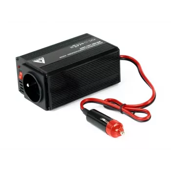 AZO Digital IPS-400 400W 12V DC σε 230V AC Μετατροπέας με τροποποιημένο ημιτονοειδές κύμα, πρίζα Schuko, ακροδέκτες μπαταρίας και βύσμα αναπτήρα