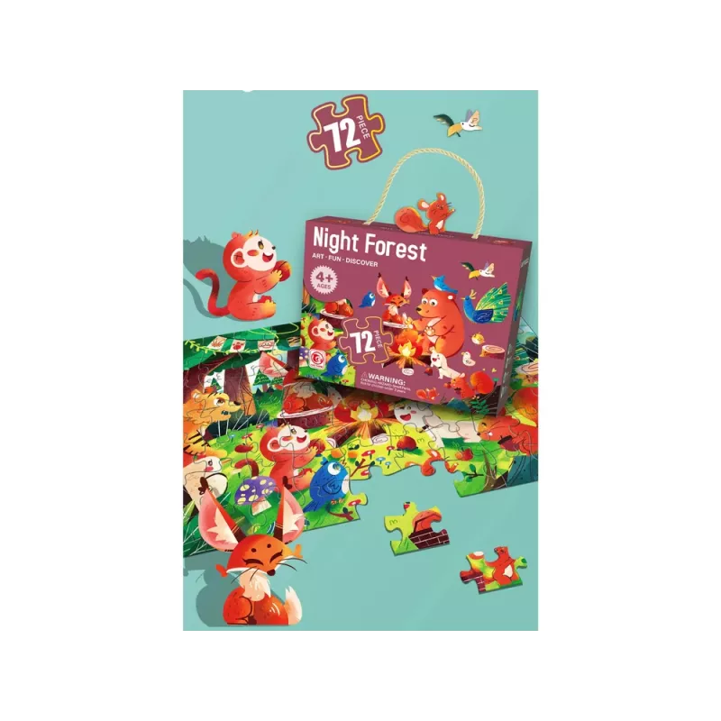 LEAN TOYS Ζώα του δάσους Παιδικό παζλ 72 τεμαχίων
