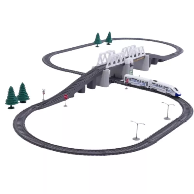 LEAN TOYS Ηλεκτρικό σετ τρένου με γέφυρα και 366 cm ράγες