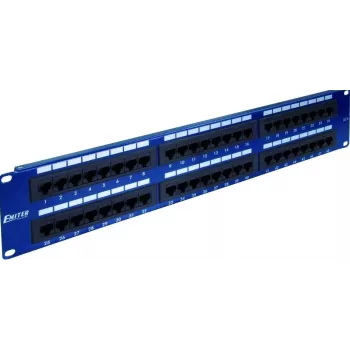 EMITERNET PANEL 19, 48XRJ45 UTP CAT.5E (2U) ΜΠΛΕ DCN/PPFA652K488C5E