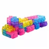 LEAN TOYS Λαστιχένια τουβλάκια Ευέλικτη κατασκευή Διαφανή Πολύχρωμα 40 τεμ.