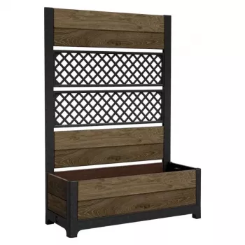 KETER Γλάστρα Deco Tulip 110L 2-Rhombus Walnuss Mesh