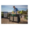 KETER Τραπέζι ψησταριάς Deco Unity XL 207L όψη ξύλου φλαμουριάς