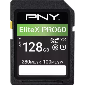 PNY EliteX-PRO60 Κάρτα μνήμης Flash 128GB Video Class V60 UHS-II U3 Class10 MicroSDXC