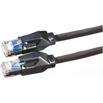 Dätwyler 21.05.0005 Καλώδιο Patch Cat 6 S/FTP, βύσμα RJ-45 αρσενικό σε βύσμα RJ-45 αρσενικό, 0,5 m, Μαύρο, LSZH, 10 Gbps