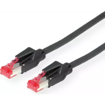 Dätwyler 21.05.0005 Καλώδιο Patch Cat 6 S/FTP, βύσμα RJ-45 αρσενικό σε βύσμα RJ-45 αρσενικό, 0,5 m, Μαύρο, LSZH, 10 Gbps