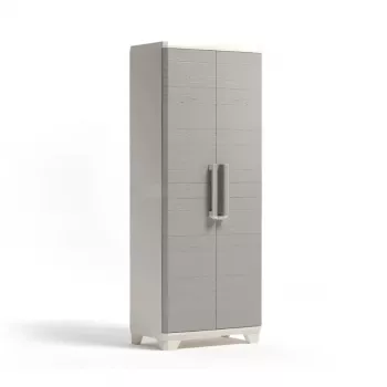 KETER Linear Wood Ψηλή ντουλάπα 68x39x173cm ανοιχτό μπεζ/ανοιχτό γκρι