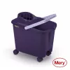 MERY Κουβάς 14L με ροδάκια μωβ
