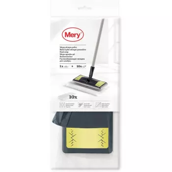 MERY Βούρτσα δαπέδου για συλλογή σκόνης Dust Mop 25,8x10,5cm με 10 πανιά 29,5x21,5cm