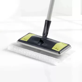 MERY Βούρτσα δαπέδου για συλλογή σκόνης Dust Mop 25,8x10,5cm με 10 πανιά 29,5x21,5cm