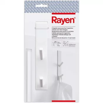 RAYEN Γάντζος πόρτας για κρέμασμα / 2 γάντζοι / λευκό