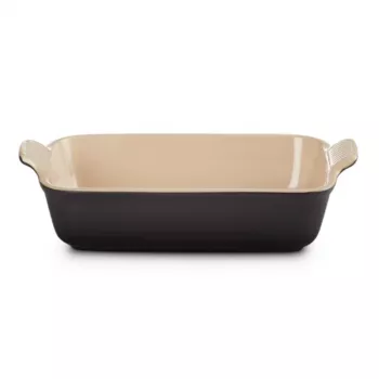 Le Creuset Rectangular Heritage Stoneware 26x19cm / 2,4L μαύρο
