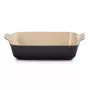 Le Creuset Rectangular Heritage Stoneware 26x19cm / 2,4L μαύρο