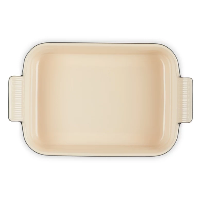 Le Creuset Rectangular Heritage Stoneware 26x19cm / 2,4L μαύρο