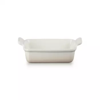 Le Creuset ορθογώνιο σκεύος ψησίματος Heritage από πυρόλιθο 19x14cm / 1,1L λευκό