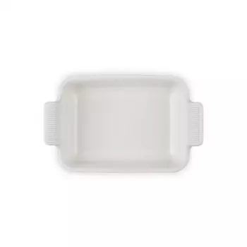 Le Creuset ορθογώνιο σκεύος ψησίματος Heritage από πυρόλιθο 19x14cm / 1,1L λευκό
