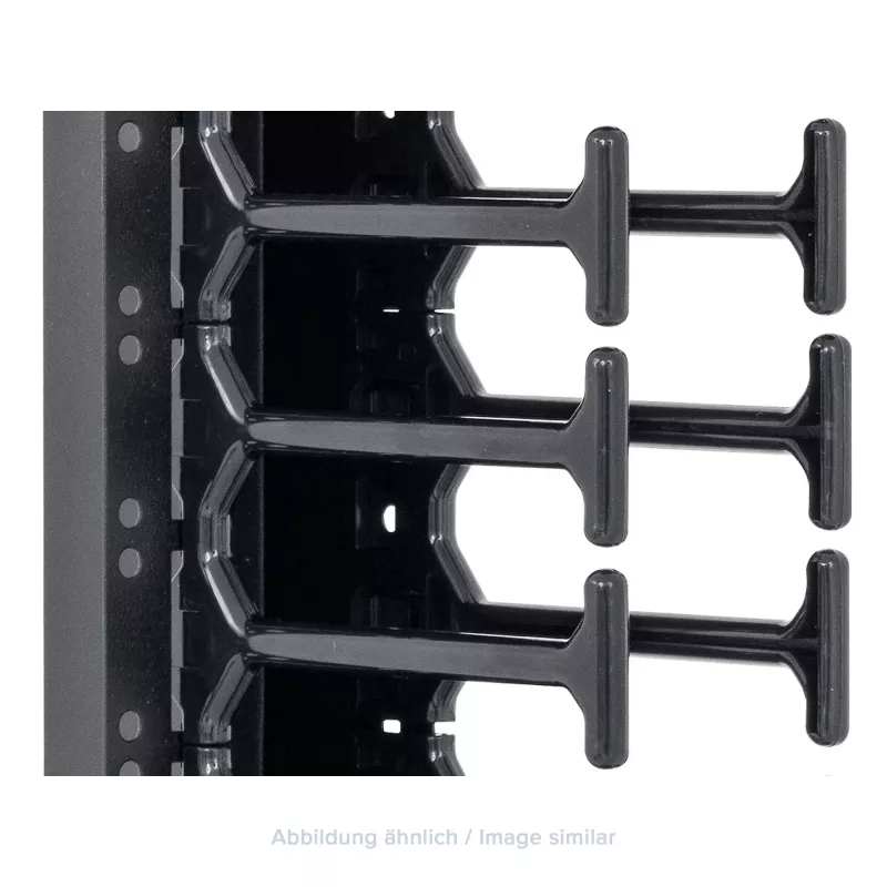 TRITON RAB-VP-H10-X1 κατακόρυφο πάνελ διαχείρισης καλωδίων 10U, χτένι διπλής σειράς, μαύρο
