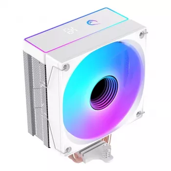 Rampage Octagon B70 αερόψυκτρα CPU, 120 mm ARGB, ένδειξη θερμοκρασίας, λευκή