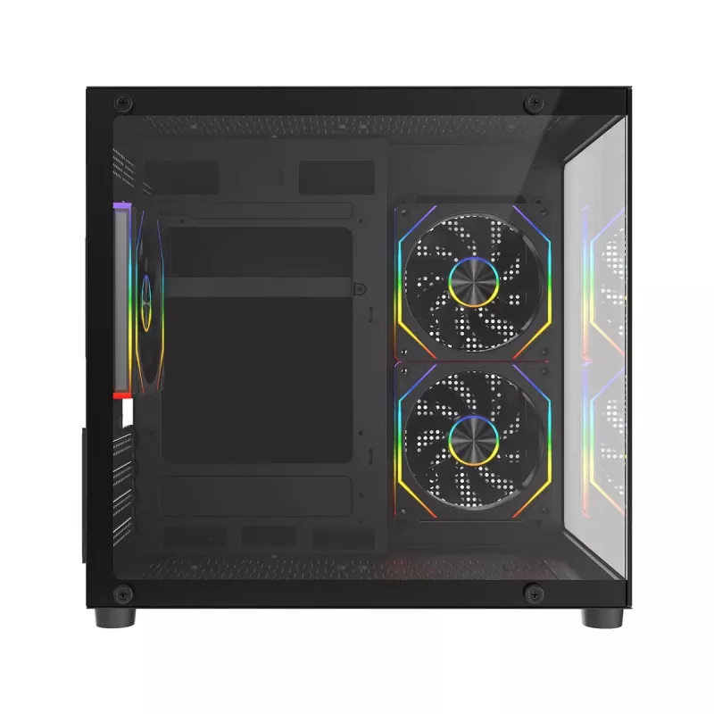Rampage LUMID κουτί PC M-ATX 3x ανεμιστήρες ARGB μαύρο