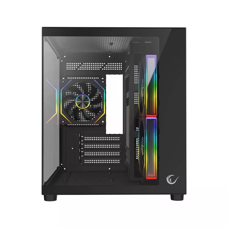 Rampage LUMID κουτί PC M-ATX 3x ανεμιστήρες ARGB μαύρο