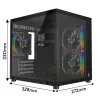 Rampage LUMID κουτί PC M-ATX 3x ανεμιστήρες ARGB μαύρο
