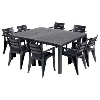 KETER Τραπέζι Κήπου Julie Double Table (2 διαμορφώσεις) γκρι