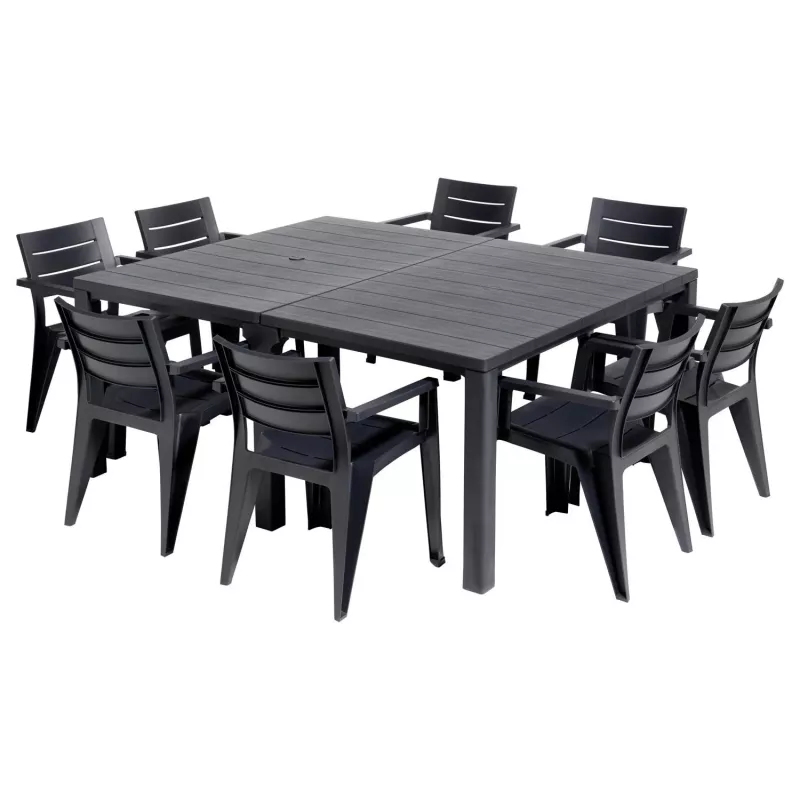 KETER Τραπέζι Κήπου Julie Double Table (2 διαμορφώσεις) γκρι