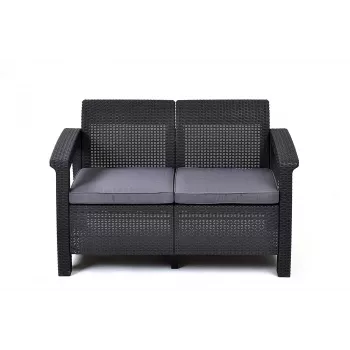 KETER Καναπές Κήπου Διθέσιος Corfu Love Seat γκρι