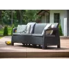 KETER Corfu Love Seat Max Τριθέσιος Καναπές Κήπου γκρι