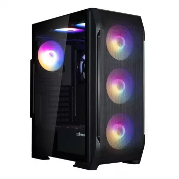 Zalman N7 PLUS V2 ATX Midi-Tower Κουτί PC, 7 x 120mm Ανεμιστήρες ARGB, Γυαλί Ενισχυμένο, Μαύρο