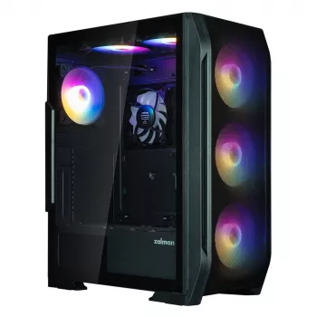 Zalman N7 PLUS V2 ATX Midi-Tower Κουτί PC, 7 x 120mm Ανεμιστήρες ARGB, Γυαλί Ενισχυμένο, Μαύρο