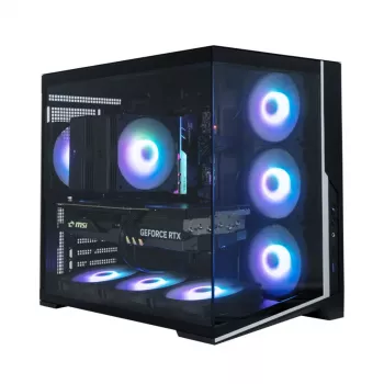 Zalman D40, ATX Mid Tower Κουτί PC, 7 x 120mm Ανεμιστήρες ARGB, Μαύρο