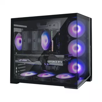 Zalman D40, ATX Mid Tower Κουτί PC, 7 x 120mm Ανεμιστήρες ARGB, Μαύρο