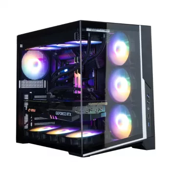 Zalman D40F, ATX Mid Tower Κουτί PC, 7 x 120mm Ανεμιστήρες FRGB, Μαύρο