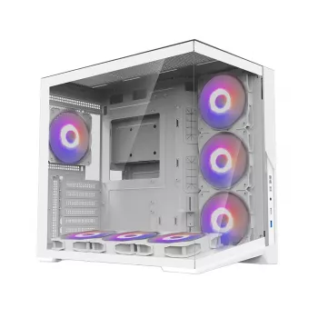 Zalman D40 White ATX Mid-Tower κουτί με 7 ανεμιστήρες ARGB και σκληρυμένο γυαλί
