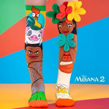 MADMIA παιδικές κάλτσες μέχρι το γόνατο Vaiana Moana 2 λουλούδια 3D Maui Disney / Md026