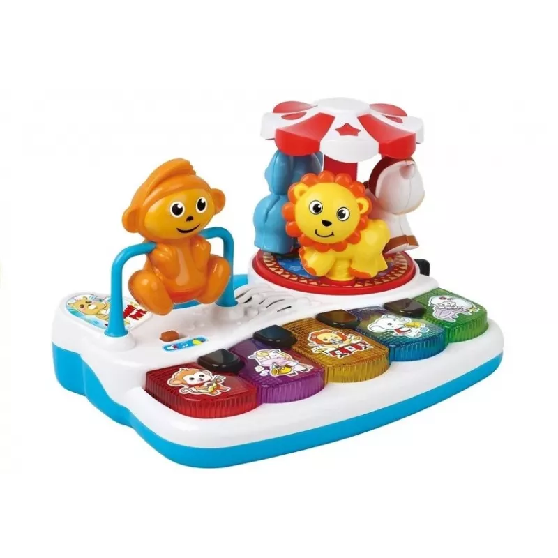 LEAN TOYS πολύχρωμο πιάνο με ζώα για νήπια