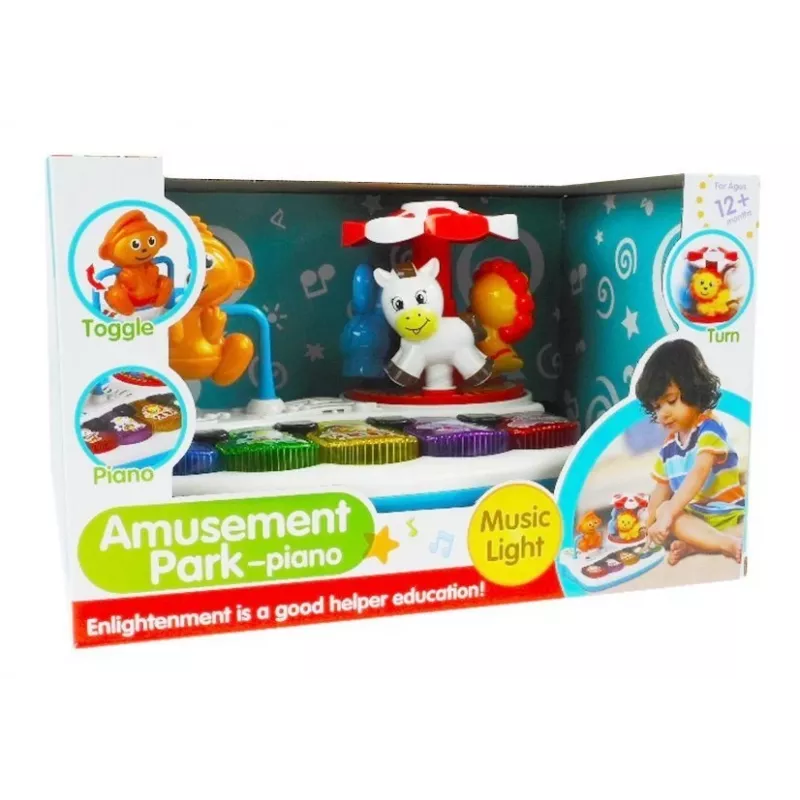 LEAN TOYS πολύχρωμο πιάνο με ζώα για νήπια