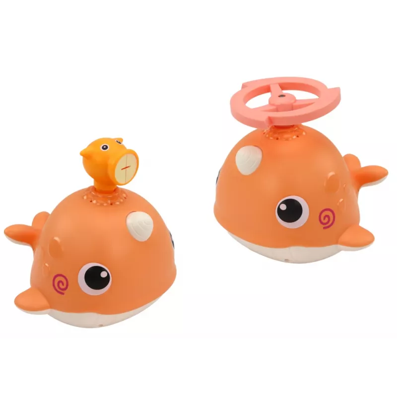 LEAN TOYS Παιχνίδι μπάνιου φάλαινα 3 팁 πορτοκαλί