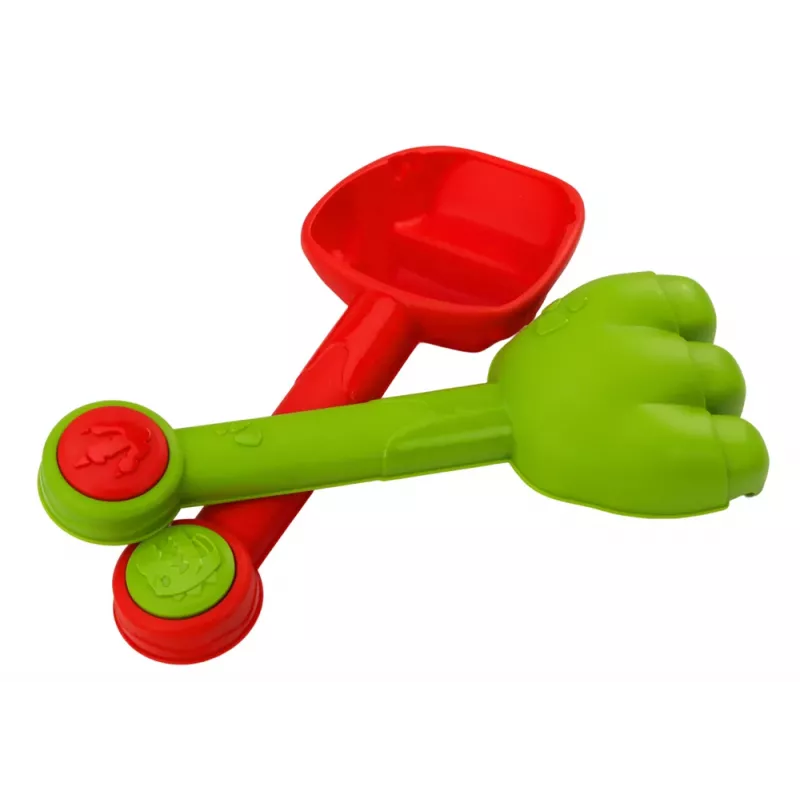 LEAN TOYS Σετ κουβά άμμου με ντους, φτυάρι, τσουγκράνα, φόρμες, δεινόσαυρο