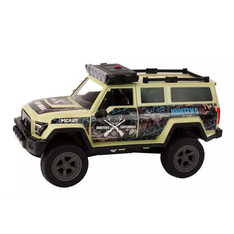 LEAN TOYS Offroad όχημα κυνηγιού Hunter Bear με φως και ήχο μπεζ