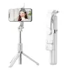 LEAN Selfie stick τρίποδο με τηλεχειριστήριο Bluetooth και βάση κινητού ZS8 λευκό