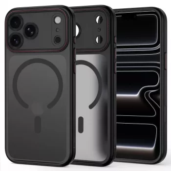 TECH-PROTECT MAGCAM MAGSAFE IPHONE 17 PRO / 18 PRO ΜΑΤ ΜΑΥΡΟ/ΚΟΚΚΙΝΟ