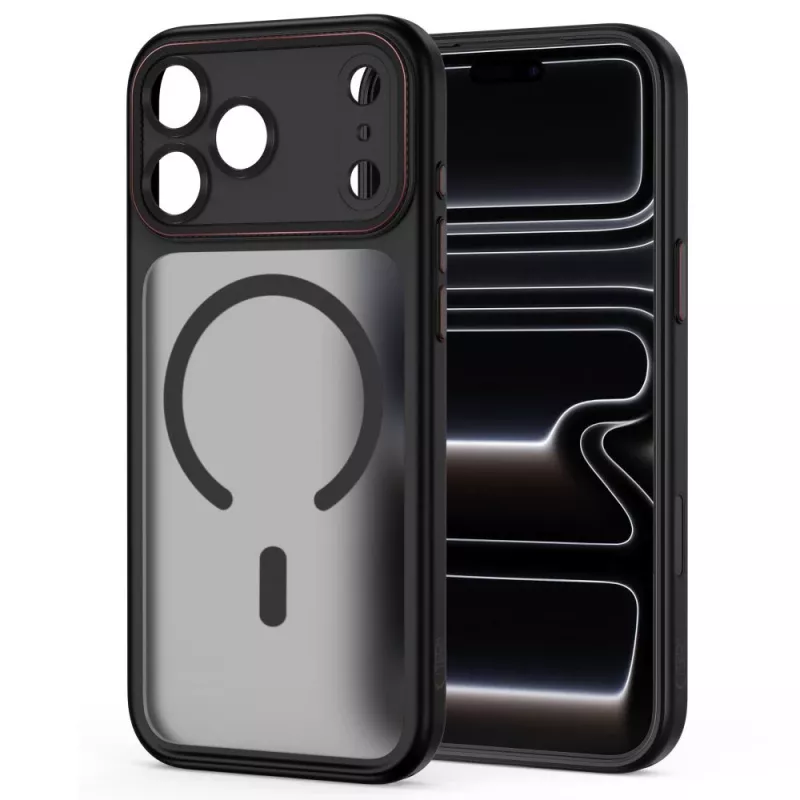TECH-PROTECT MAGCAM MAGSAFE IPHONE 17 PRO / 18 PRO ΜΑΤ ΜΑΥΡΟ/ΚΟΚΚΙΝΟ
