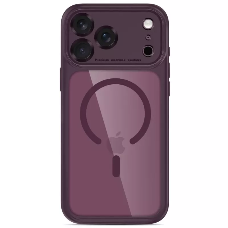 TECH-PROTECT MAGPEAK MAGSAFE CC IPHONE 17 PRO MAX / 18 PRO MAX σκούρο κεράσι/διαφανές