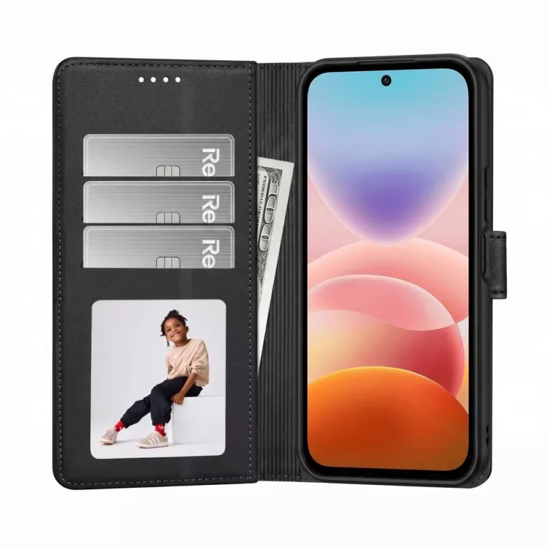 Tech-Protect Θήκη πορτοφόλι για Xiaomi Redmi 17 4G / 5G μαύρο