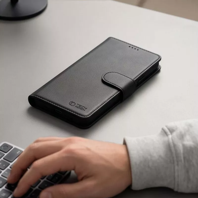 Tech-Protect Θήκη πορτοφόλι για Xiaomi Redmi 17 4G / 5G μαύρο