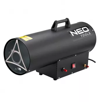 NEO TOOLS 90-085-01 Θερμάστρα υγραερίου 50 kW με θερμοστάτη, IPX4, LPG, ροή αέρα 1000 m³/h, περιλαμβάνει ρυθμιστή και εύκαμπτο σωλήνα