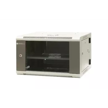 EMITER EM/AH6506 19 ίντσες 6U Ερμάριο δικτύου τοίχου, πόρτα από σκληρυμένο γυαλί, 600×550×370 mm, μαύρο